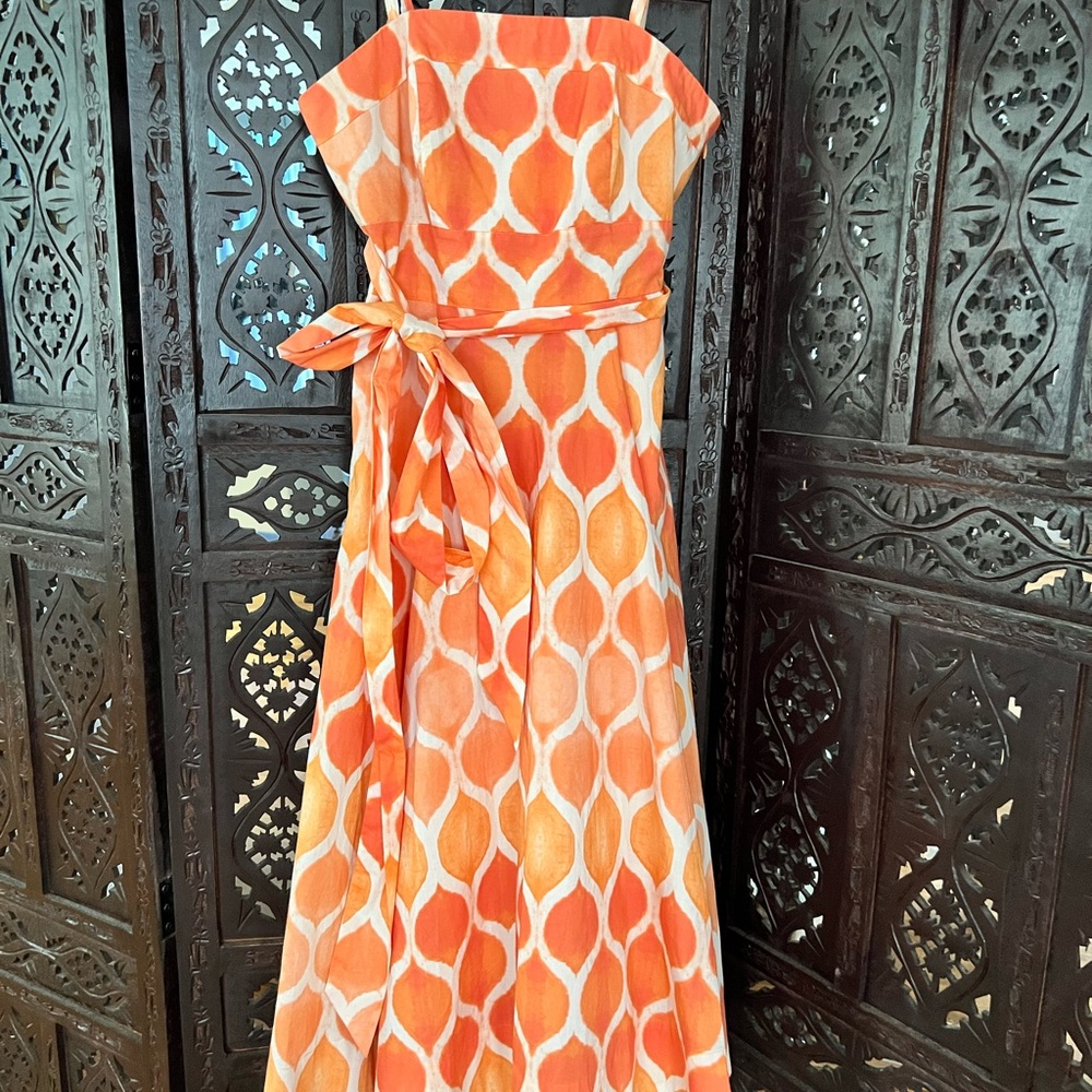 Maeve Orange & Cream Ikat sundress NEVER WORN